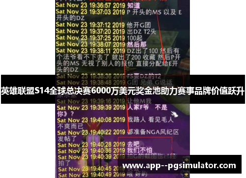 英雄联盟S14全球总决赛6000万美元奖金池助力赛事品牌价值跃升